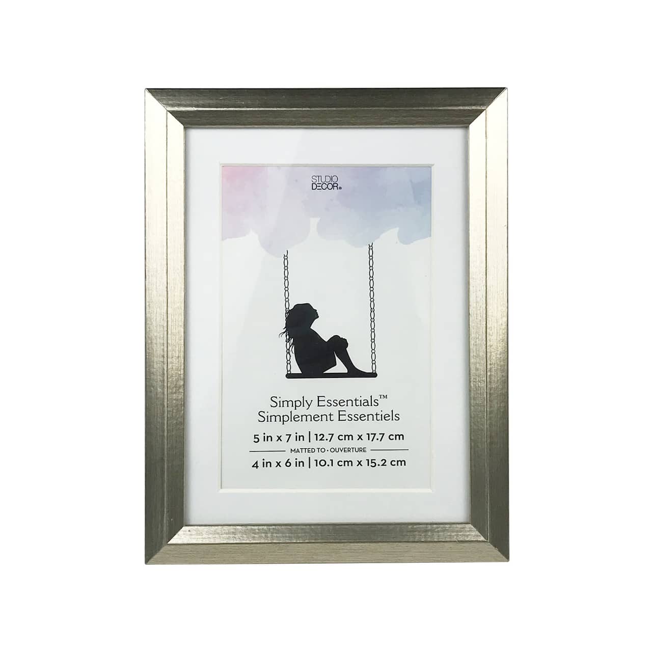 Simply Essentials™ Silver Foil Frame with Mat by Studio Décor®